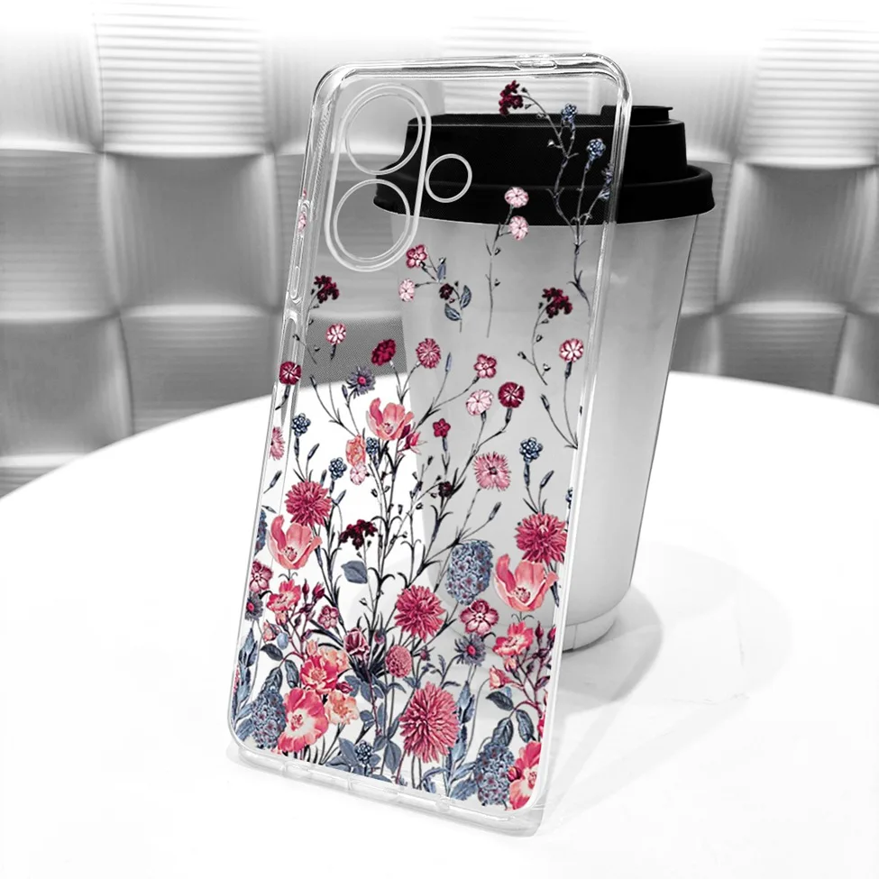 Clear Luxury Cute Cat & Butterfly Painted Case