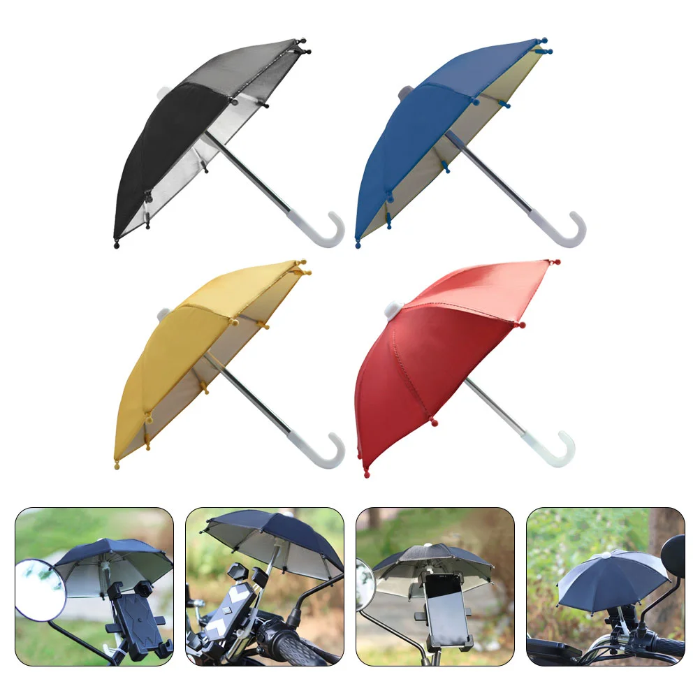

Lifkome Mini Umbrellas Phone Umbrella 4 Pack Universal Adjustable Piggy Phone Stand Sun Visor Sun Shade Cover Sun Shield Mount