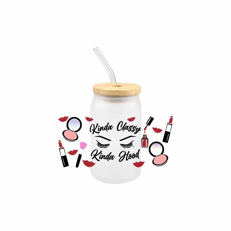 Lips UV DTF Transfer Stickers DIY Iron On Transfer Decals For Wraps Cup Libbey Glaas Cup
