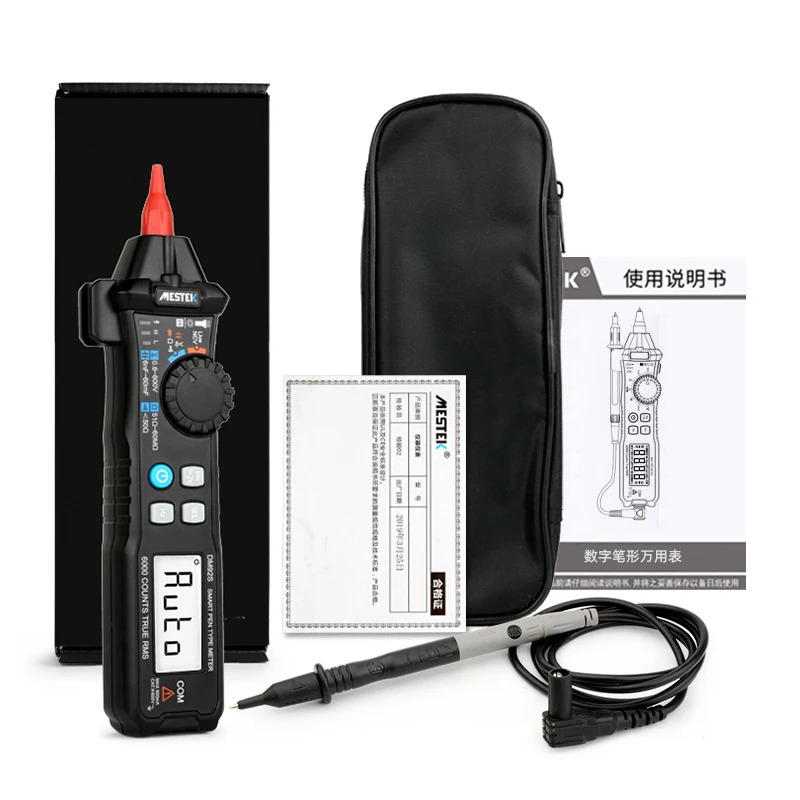 

MESTEK Digital Multimeter Tools 6000 Counts Pocket Pen Style Auto Range/Smart Multimeter NCV Detection DC/AC Voltage Multimeter