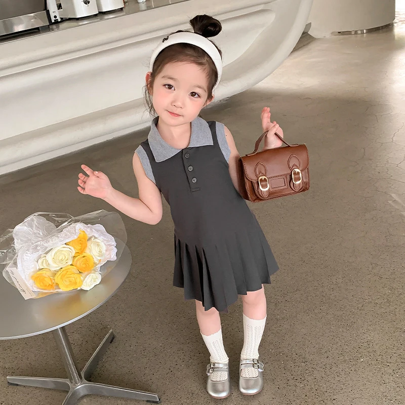 Little English | Little Girl's Polo Dress - Monogram Kids Clothes 12M