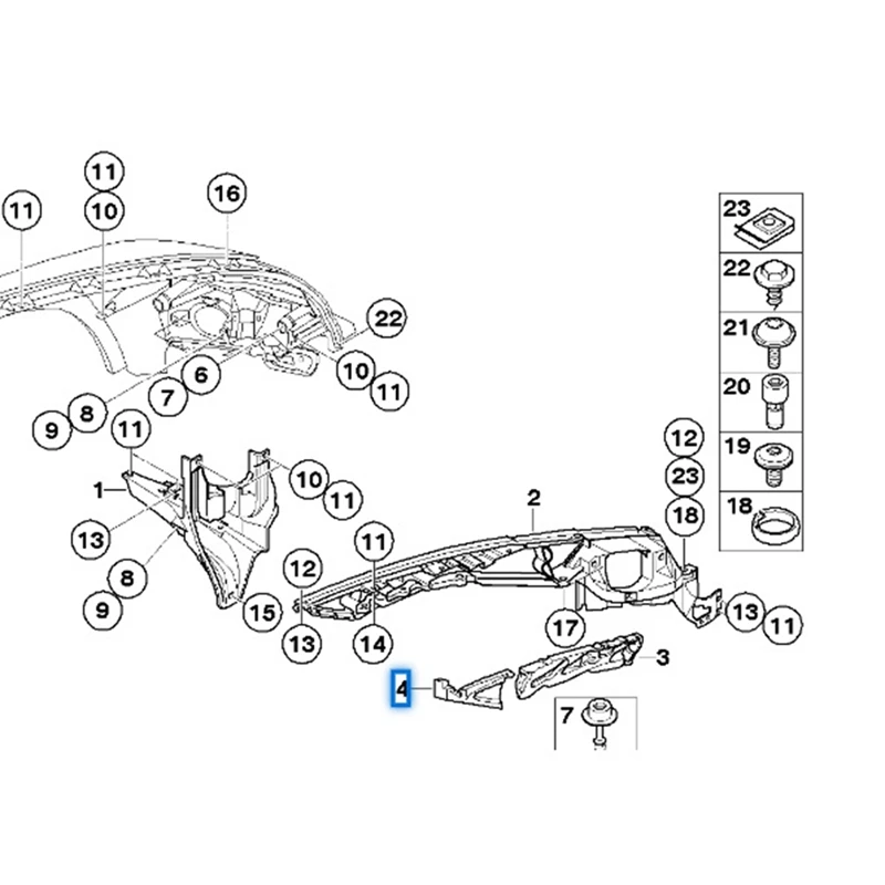 펜더 패널 브래킷 씰링 스트립, 블랙 자동차 용품, BMW X5 E70 X6 E71 51657177171 51657177172 BMW 부품, 1 쌍