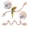 Pet Bird Rope Hanging Parrot Perch Rope Colorful Cotton Rope Toy Elastic Budgie Climbing Chewing Toy Bird Swing Stand Pet Toy 1