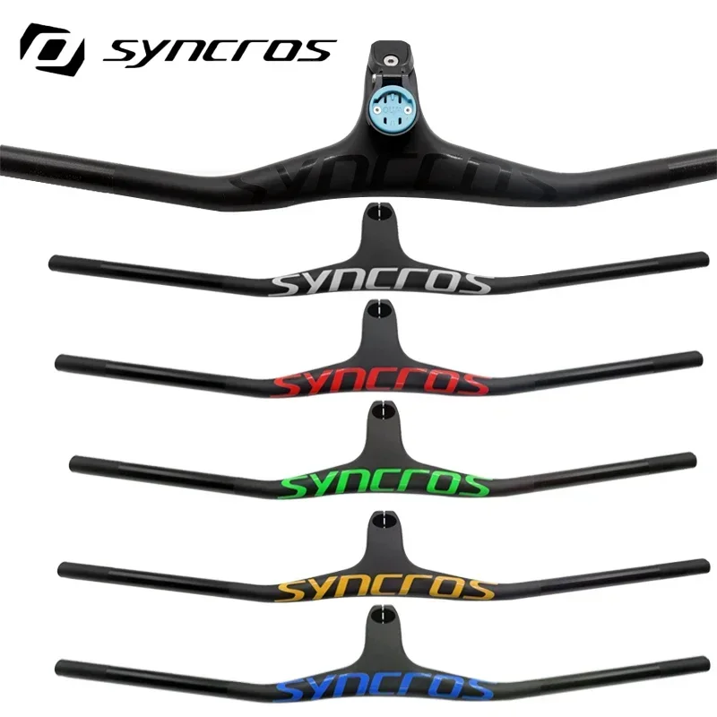 Syncros-Múltipla Cor MTB Guiador Integrado, Fibra De Carbono, Um Guiador Em Forma, Stem -17 Grau Quadro Da Bicicleta, Peças de bicicleta