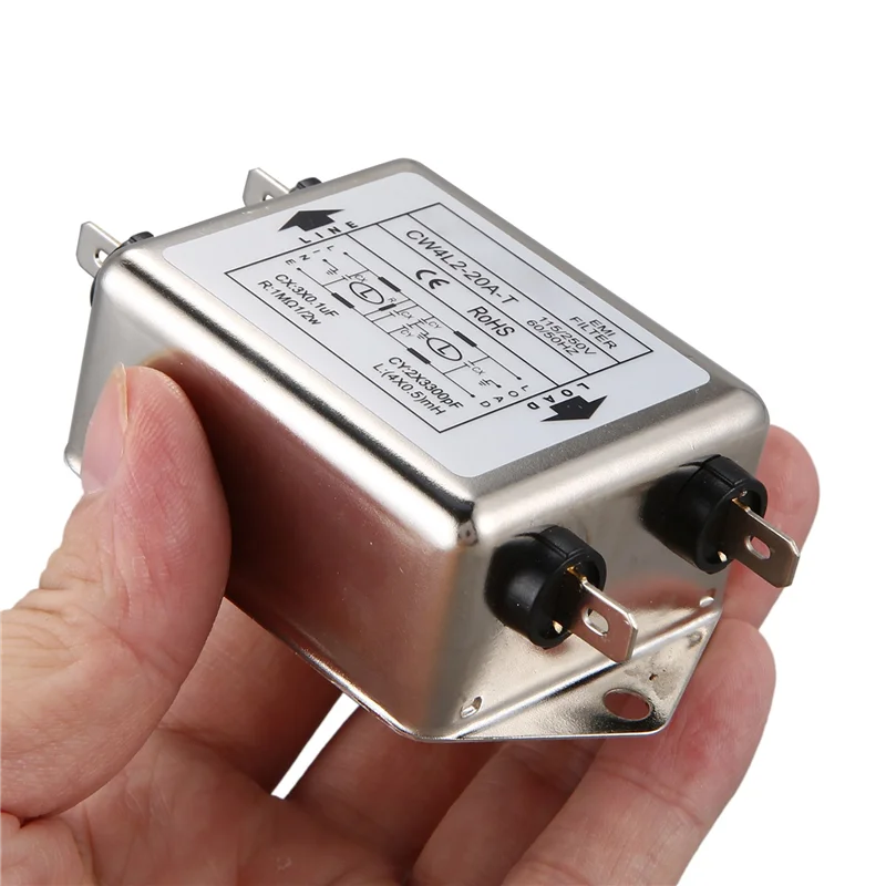 Filtro Emi 115v/250v Cw3-20a T Potência De Alimentação Monof