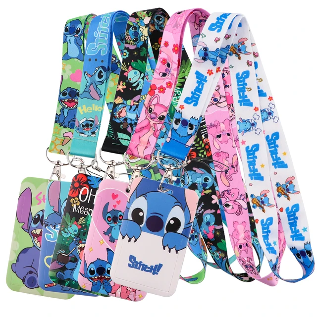 2 LILO & STITCH LANYARD Disney cute neck strap keychain And