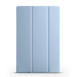 Premium Trifold PU Leather Soft Back Tablet Case with Kickstand and Shockproof Full Cover for S6 Lite 10.4 2024 (Sky Blue)