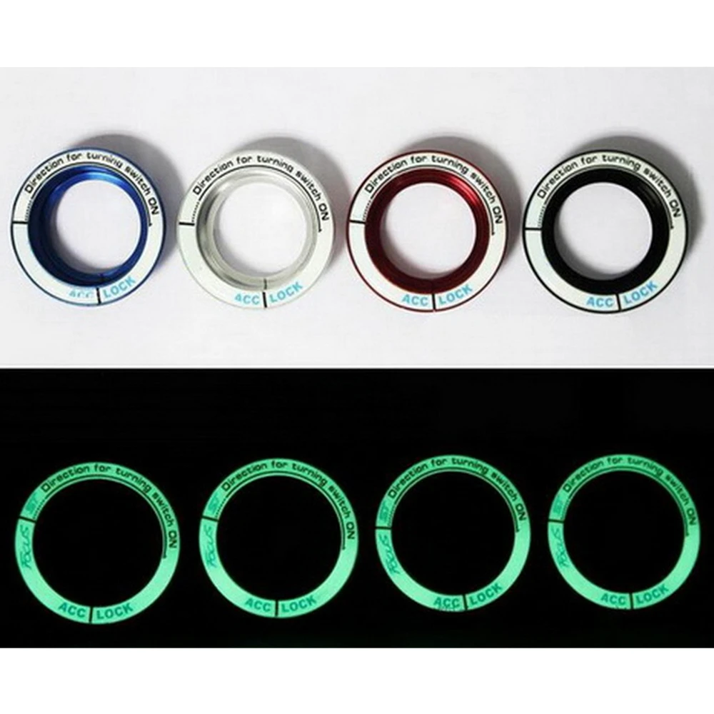 

​Car-Styling Fluorescence light Key hole Circle Luminous Ignition Switch Cover For Ford Focus 2 3 4 MK2 3 4 ST Fusion