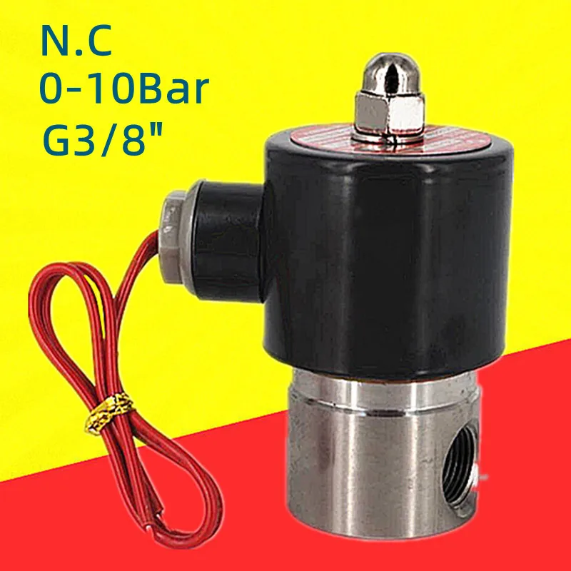Posição g3 Válvula Solenóide de Resistente à Corrosão Válvula de ar de Alta Temperatura Válvula de Água Ac220v Dc24v Aço Inoxidável 2way