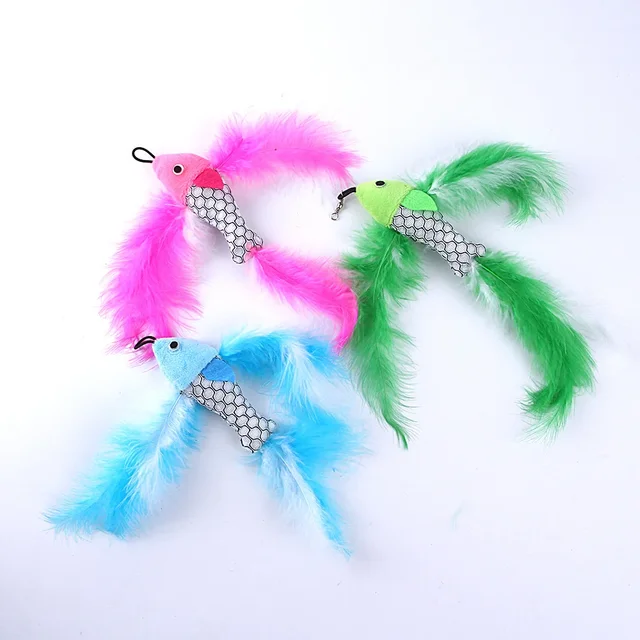 Flying Fish Replacement Head Funny Cat Stick Plush Toy Fishing Rod Replacement Head Pet Cat Toys Interactive Pet Products 4