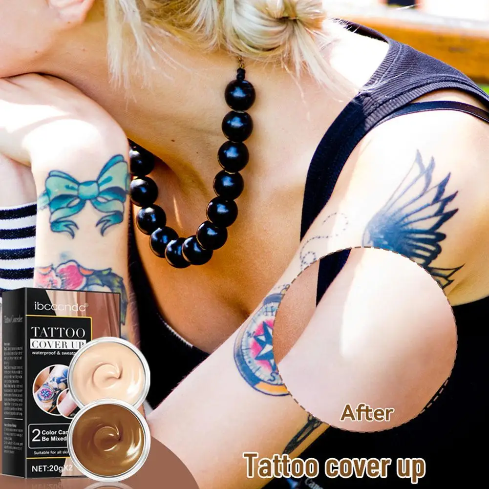 

Tattoo Cover Up Makeup Skin Scar Birthmark Waterproof Primer Cover Concealer Full CreamSkin Brighten Foundation R8H8