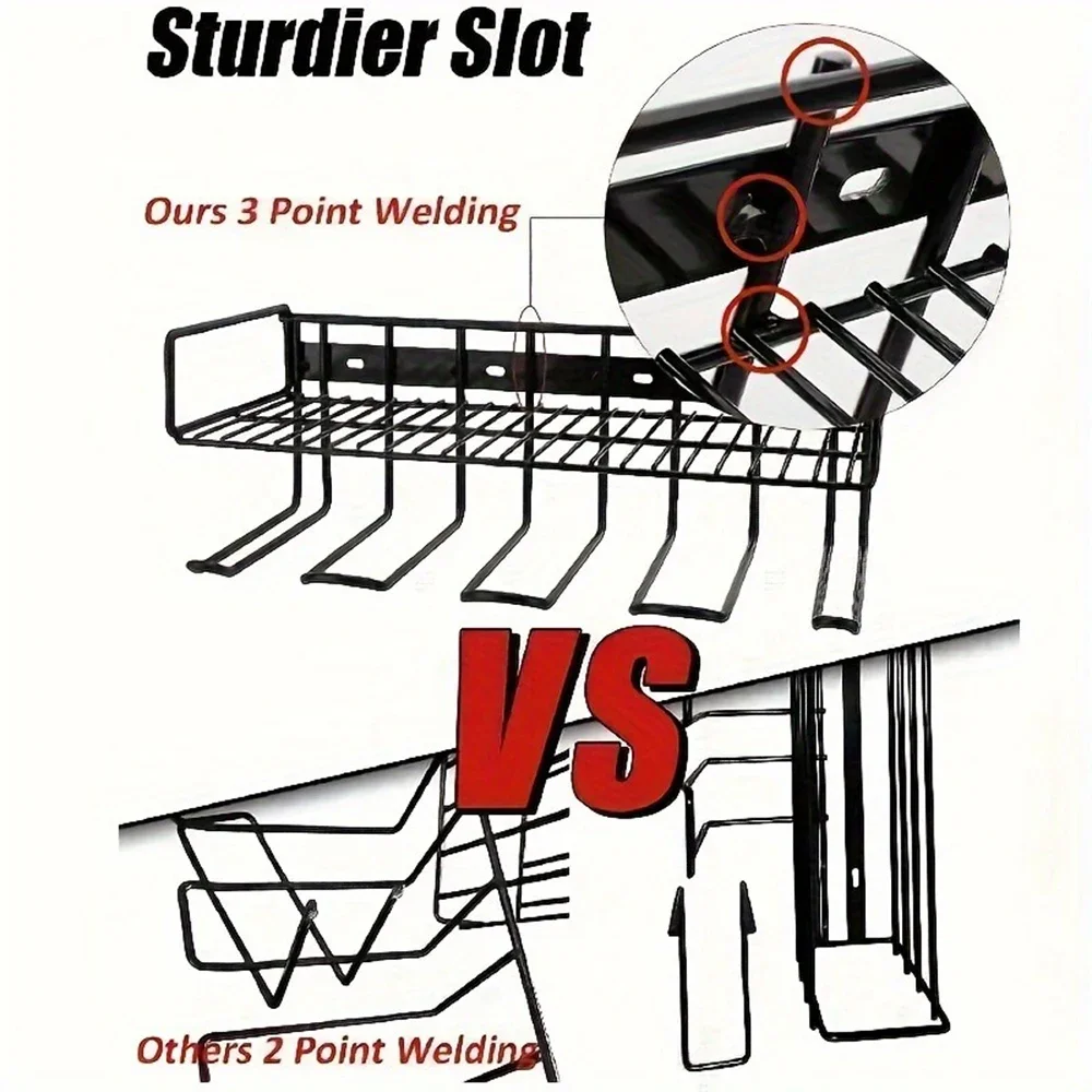 Heavy Duty Iron Tool Storage Wall Mount Power Tool Drill Rack Wrench Screwdriver Organizer FOR Workshop Garage Rack