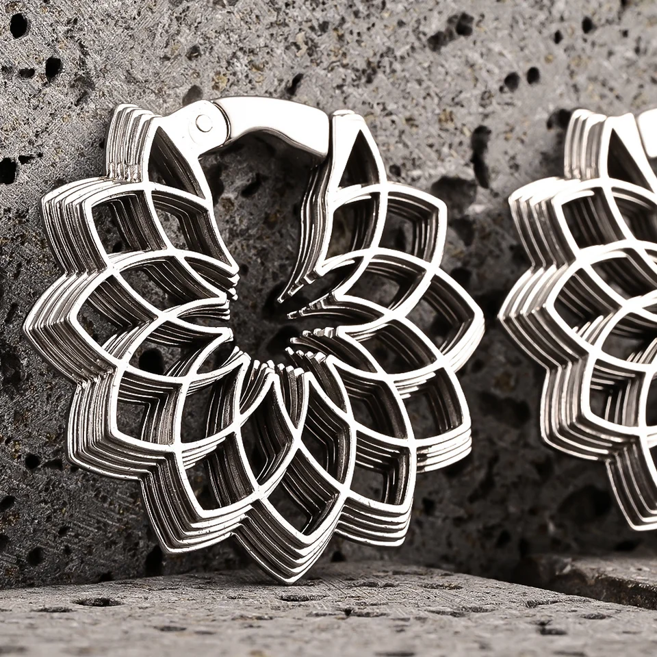 Flesh Vite Tunnel Ear Plug Acciaio Inox 2,5mm - 16mm Color Argento Orecchio - Foto 8