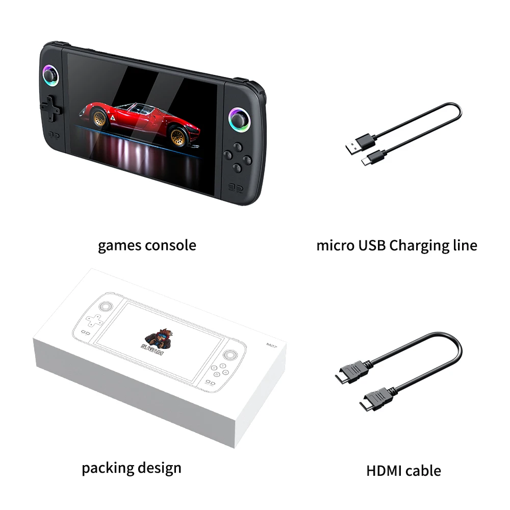M27 Handheld Game Player Portable Retro Gaming Console 7.0” Big Screen 256G 70000+ Games for PS1 PSP ARC Men Gifts New - 2