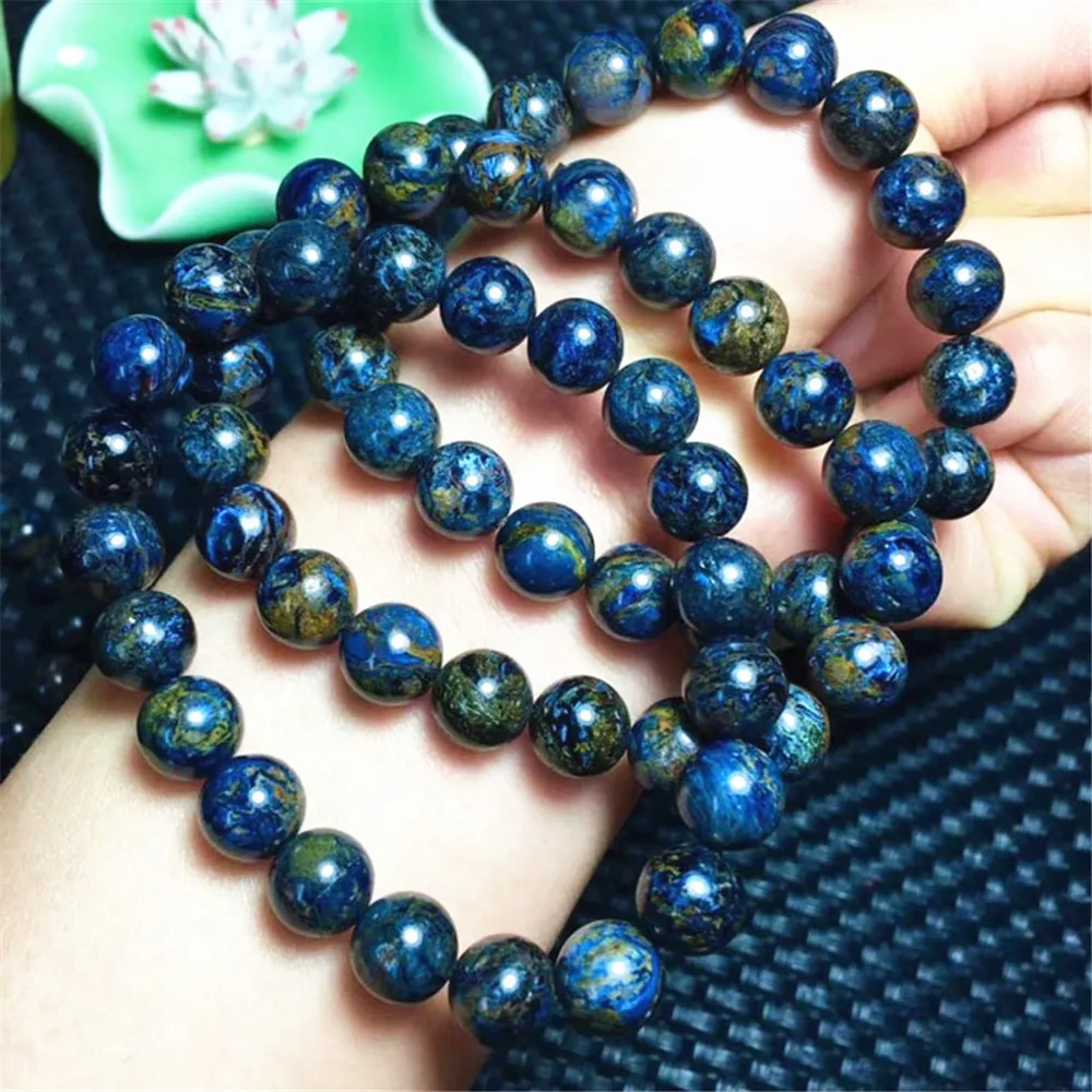 

Natural Blue Pietersite Round Beads Bracelet Women Men Beads Chatoyant 7mm 8mm 9mm 10mm Yellow Pietersite Namibia AAAAA