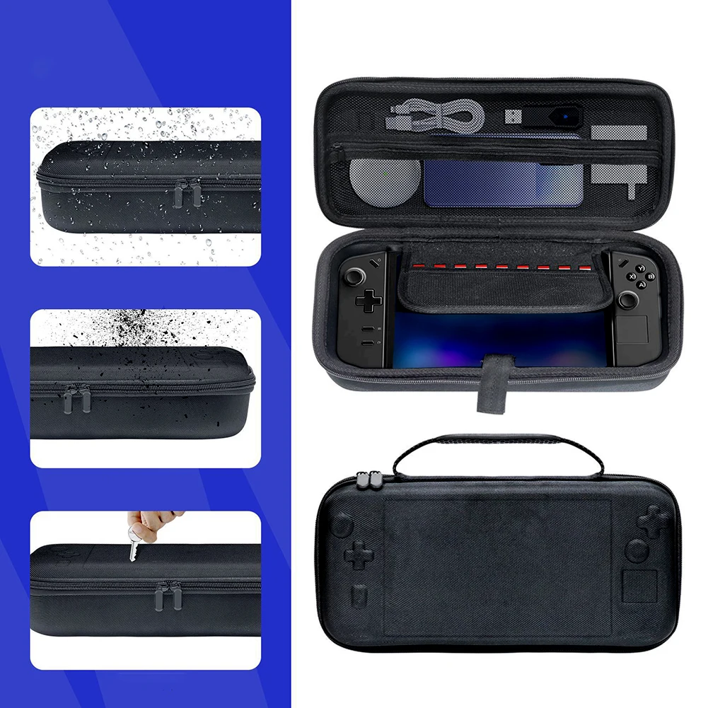 Hard Carrying Case Shockproof Portable Storage Bag Anti-Drop Carrying Bag with Mesh Pocket for Legion Go Game Console