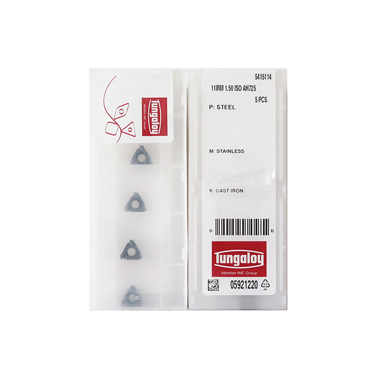 Tungaloy 100 original 11irm 11irm 1.50 iso ah725 11irm 2.00 iso ah725
