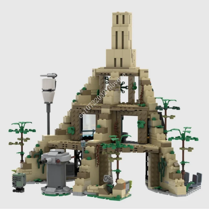 

715PCS Customized MOC Space Battle Rebel Temple Base Model Building Blocks Technology Bricks DIY Assembly Toys Birthday Gifts