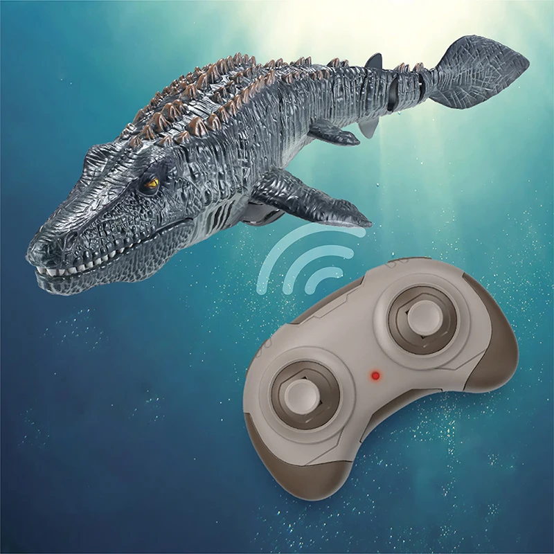 2.4G Remote Control Dinosaur For Kids Mosasaurus Diving Toys Rc Boat With Light Spray Water For Swimming Pool Bathroom Bath Toys 4