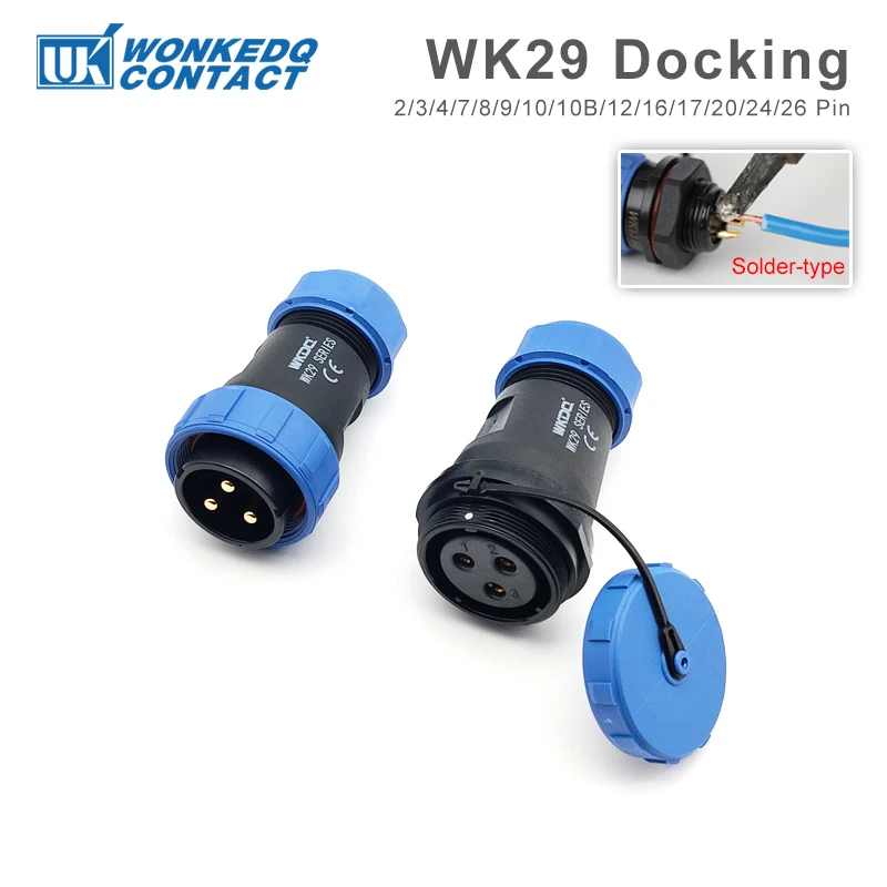 SP29 Docking Tin Solder-Typ Wasserdichter Steckverbinder 2/3/4/7/8/9/10/12/16/17/20/24/26 Pins Stecker & Buchse IP68 Luftfahrtstecker