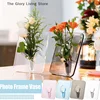 Vases Picture Frame Flower Vase Transparent Creative Modern Art Home Bedroom Living Room Decoration Office Tabletop Ornaments 1