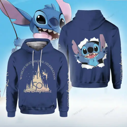 

Walt Disney World 50th Anniversary Purple 3D Casual Sports Hoodie