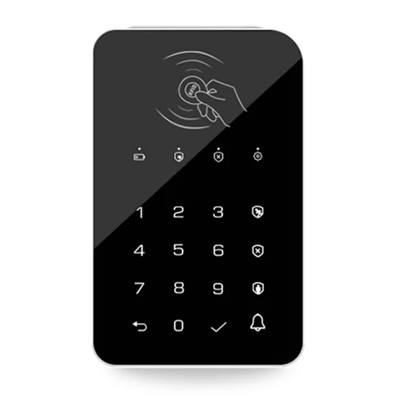 

Keyboard Lock Wireless 433Mhz Keyboard Lock 3Pcs RFID Card Arm Or Disarm Ev1527 Encoding For Tuya Smart Home