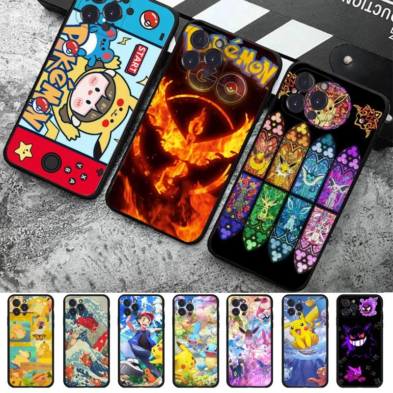 Bandai Pokémon Phone Case for iPhone 11 12 13 mini pro XS MAX 8 7 6 6S Plus X 5S SE 2020 XR case apple 13 pro max case