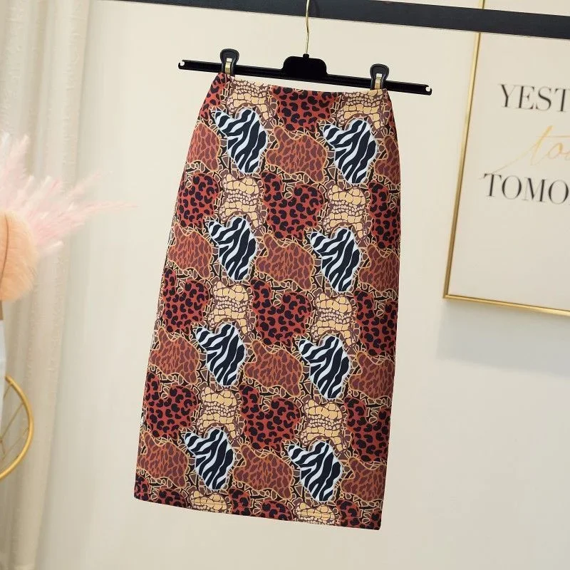 

Летняя новая женская винтажная юбка средней длины с принтом
