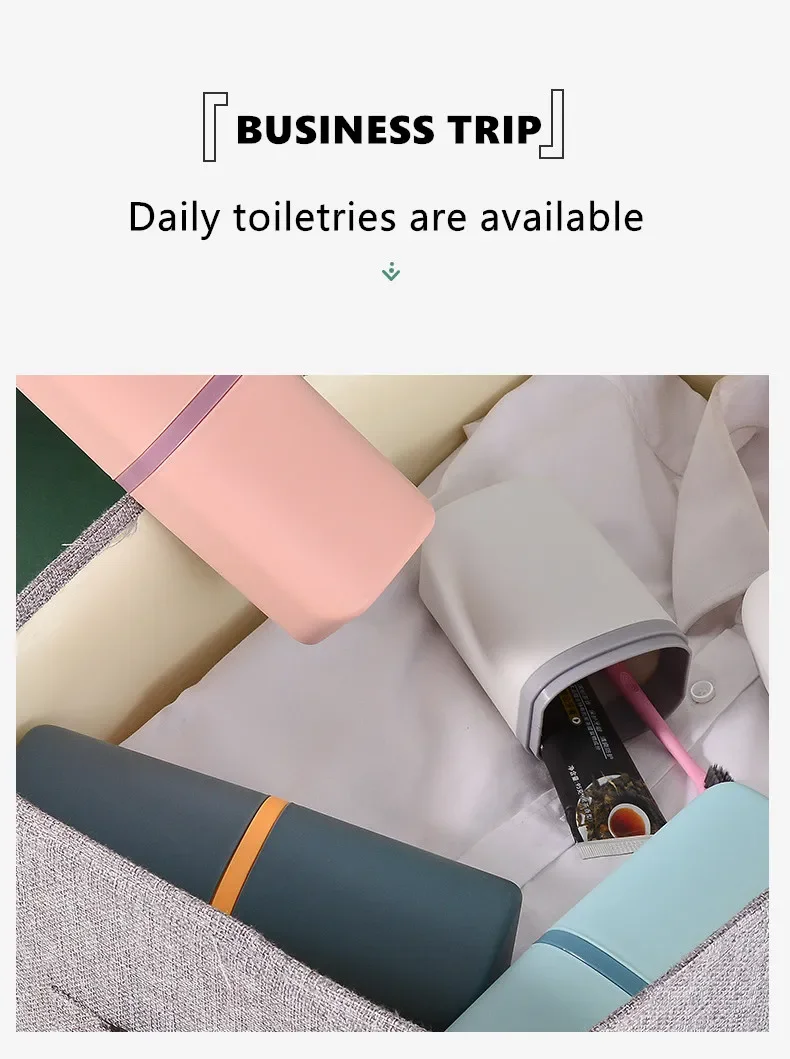 Portable Toothbrush And Toothpaste Travel Case For Camping_voghion.com