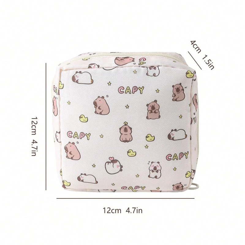 1pc Sanitary Pads Storage Bag Portable Pouch Large Capacity Minimalist Waterproof Fabric For Storing Sanitary Pads Boho Vibes 6