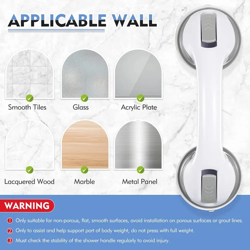 Bathroom armrest suction cup large glass door and window sliding door plastic suction cup non punching and scratch free handle shower grab bar