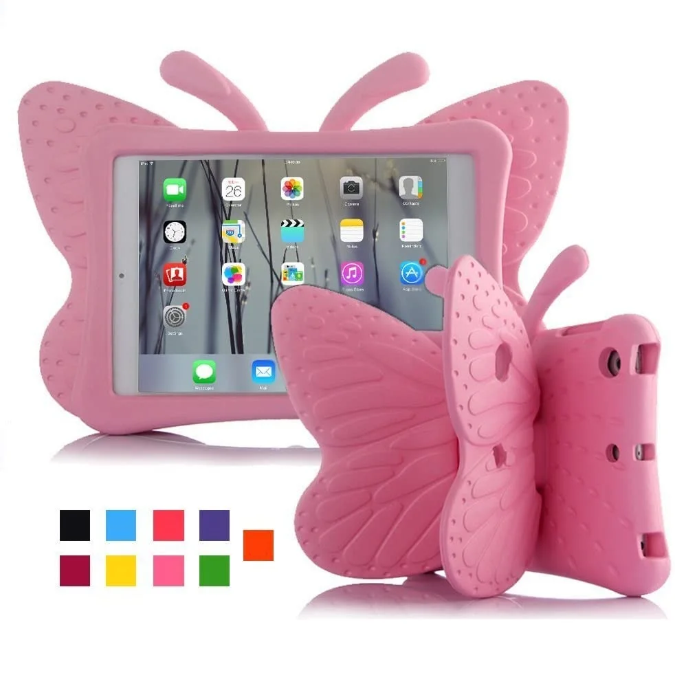 Leve à Prova de Crianças Ipad Mini Eva 10th 2023 dos Desenhos Animados 3d Butterfly Case para Apple Ipad Capa Pro 11 Case