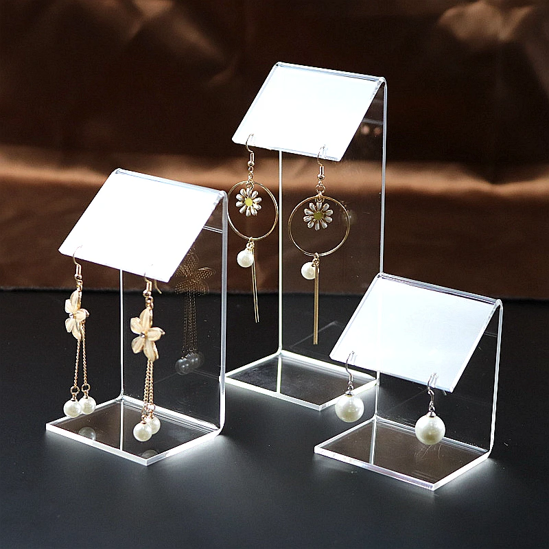Customized earring holders earring stand jewelry organizer jewelery display  case earing showcase rack with wooden and acrylic - AliExpress