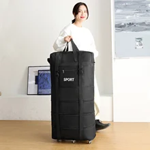 바퀴 달린 방수 휴대용 여행 가방, 확장형 접이식 옥스포드 가방, 에어 캐리어 백, 45-22 인치