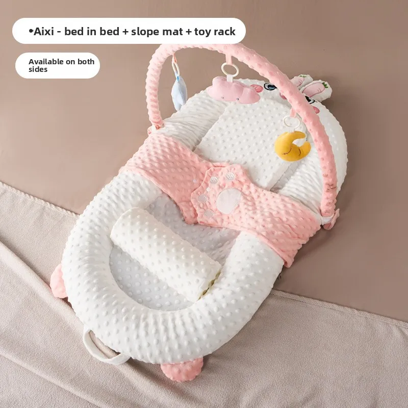 سرير أطفال سرير متحرك متعدد الوظائف لحديثي الولادة مقاوم للضغط وقابل للطي ومحمول خاص للأطفال الصغار
