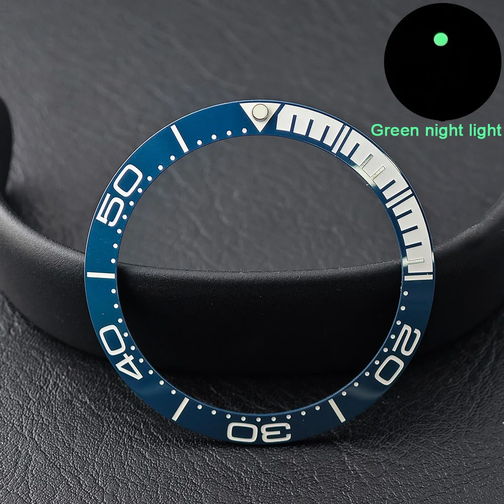 Men's Watch Replacement Bezel Insert with Tilted Ceramic and Carbon Fiber Texture