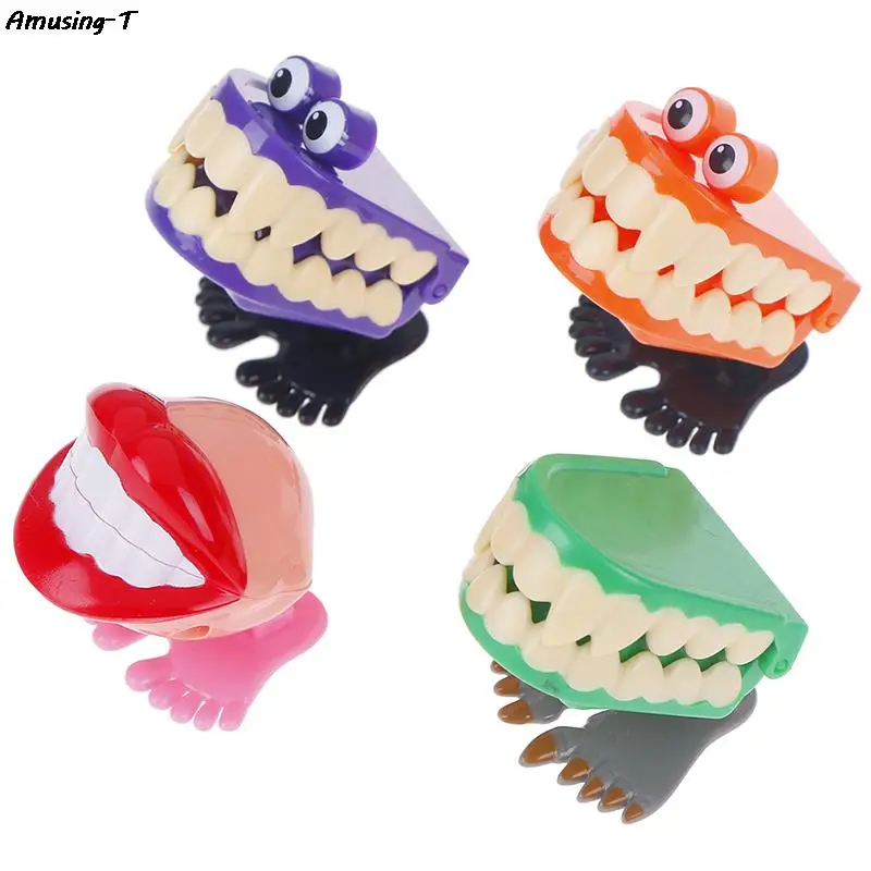 

Creative Funny Chattering Jumping Teeth Clockwork Toy For Children Christmas Funny Toys Best Gifts New Arrival