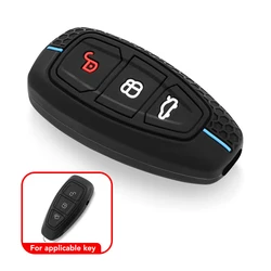 Silicone Car Key Case Shell - Durable and Stylish Key Cover (Blue)