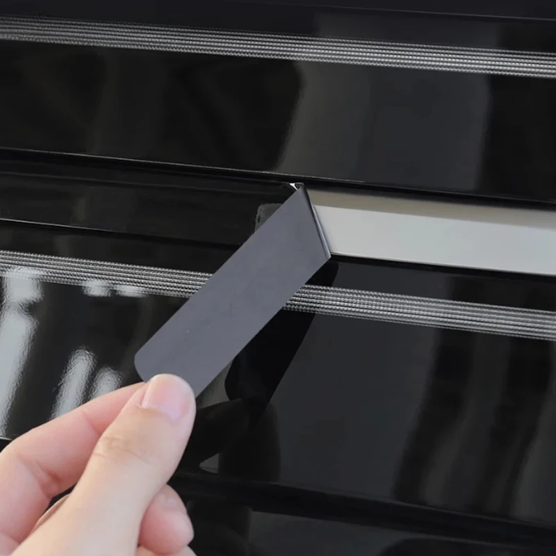 Car Rear Window Bright Strip Smoked Black Sticker Decorative TPU Film For BYD YangWang U8 -