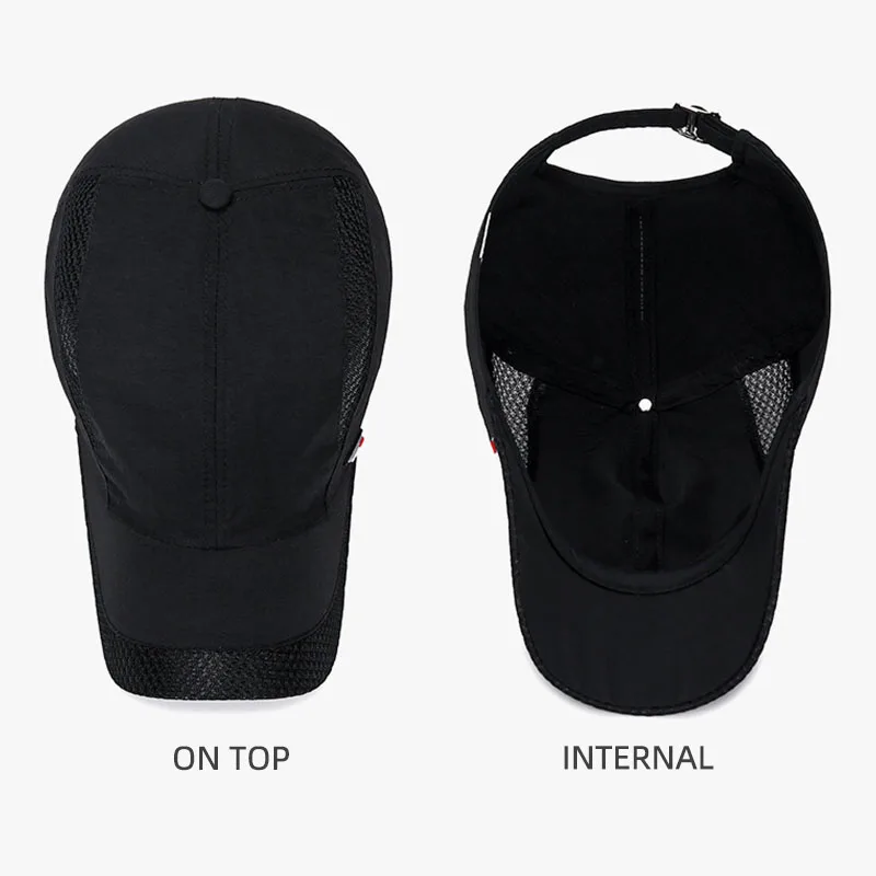 1PC Unisex Breathable Mesh Baseball Cap Adjustable Quick-Dry Sports Hat Sun Protection Outdoor Trucker Cap