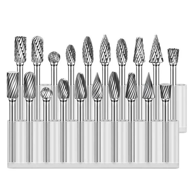 

Wood Tools Burr Steel Cut Stone Carving Double Carbide Bits For Working Diamond Tungsten Metal Carving Burr Dremel Rotary