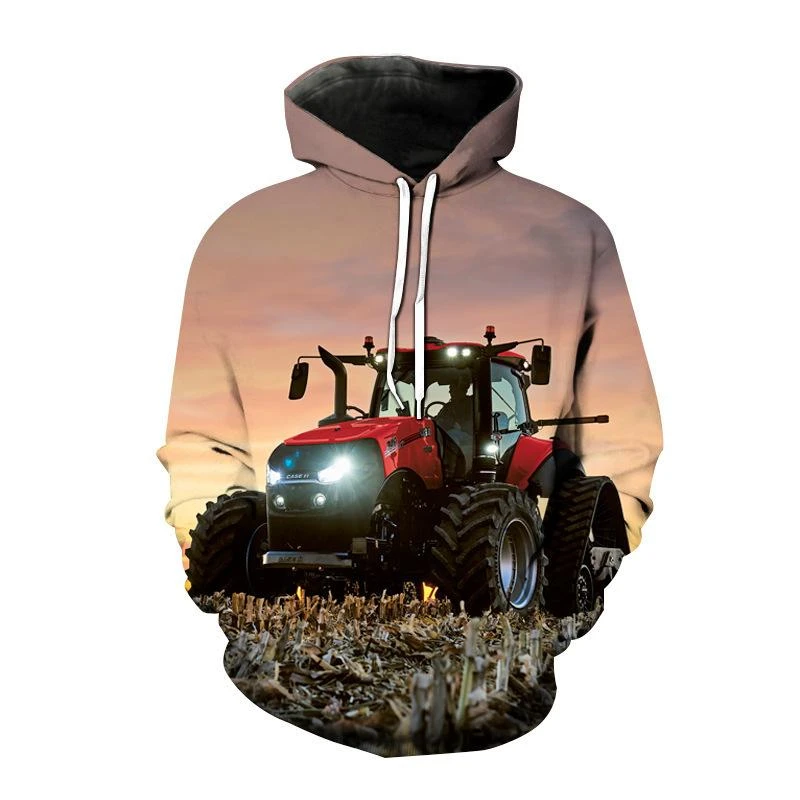 thumbnail image 1 of Nueva sudadera con capucha con estampado 3D de tractor para hombre y mujer, estilo Harajuku y hip hop, informal, a la moda, 1 of 4