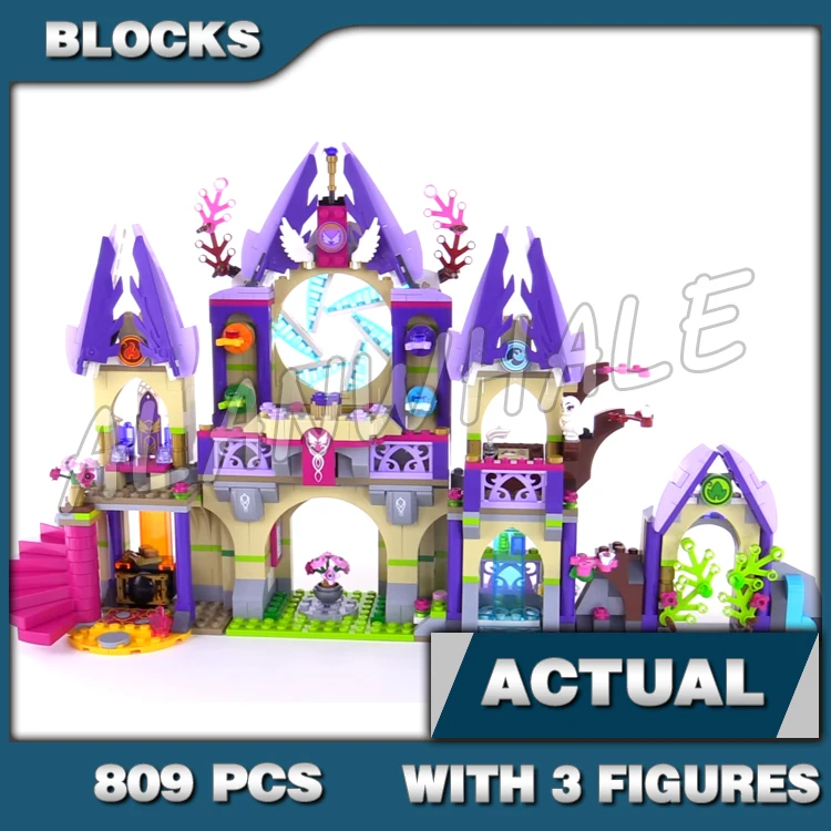 

809pcs Elves Skyra's Mysterious Sky Castle Naida Magical Fairy pegasi Pegasus 10415 Building Blocks Set Compatible with Model