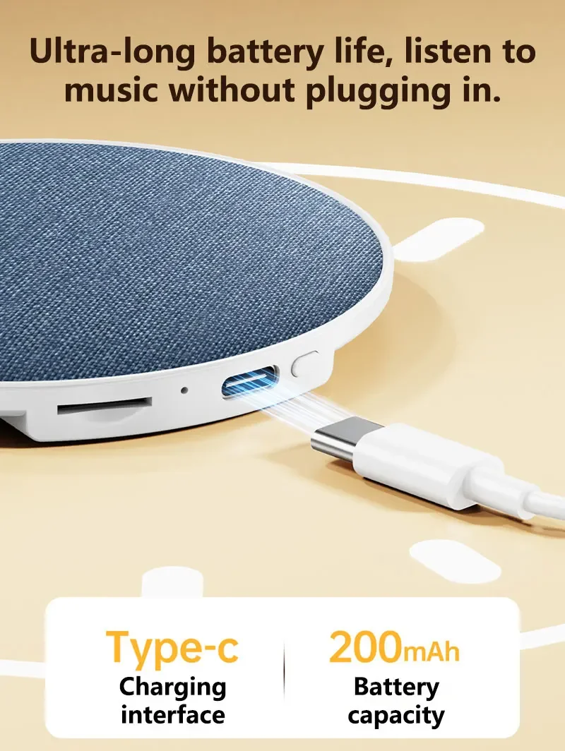 Wireless Pillow Speaker Sleep Aid 360&deg; Surround Sound Bluetooth 5.4 HiFi Stereo Sound Private Audio