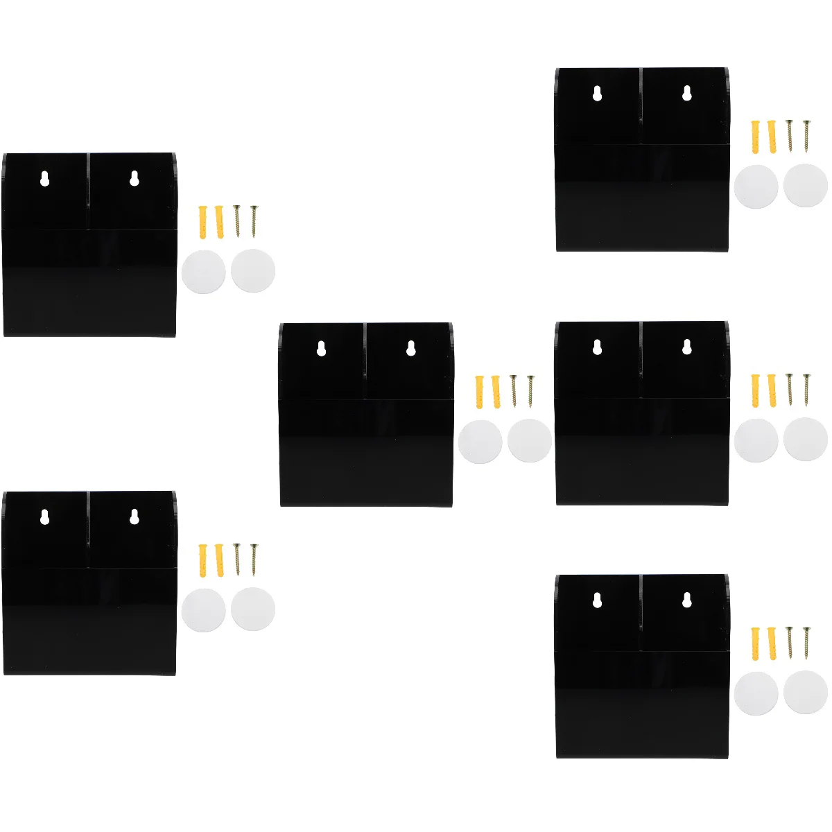 

6 Count Remote Control Storage Box Acrylic Holder Stand Wall Mount Phone Photo Media Organizer Desktop Household Charger