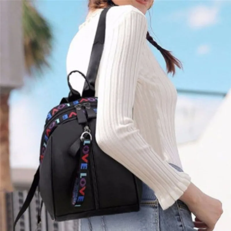 

2023 Korean Style Women Mini Backpack Oxford Shoulder Bag For Teenage Girls Multi-Function Small Bagpack Female Phone Pouch