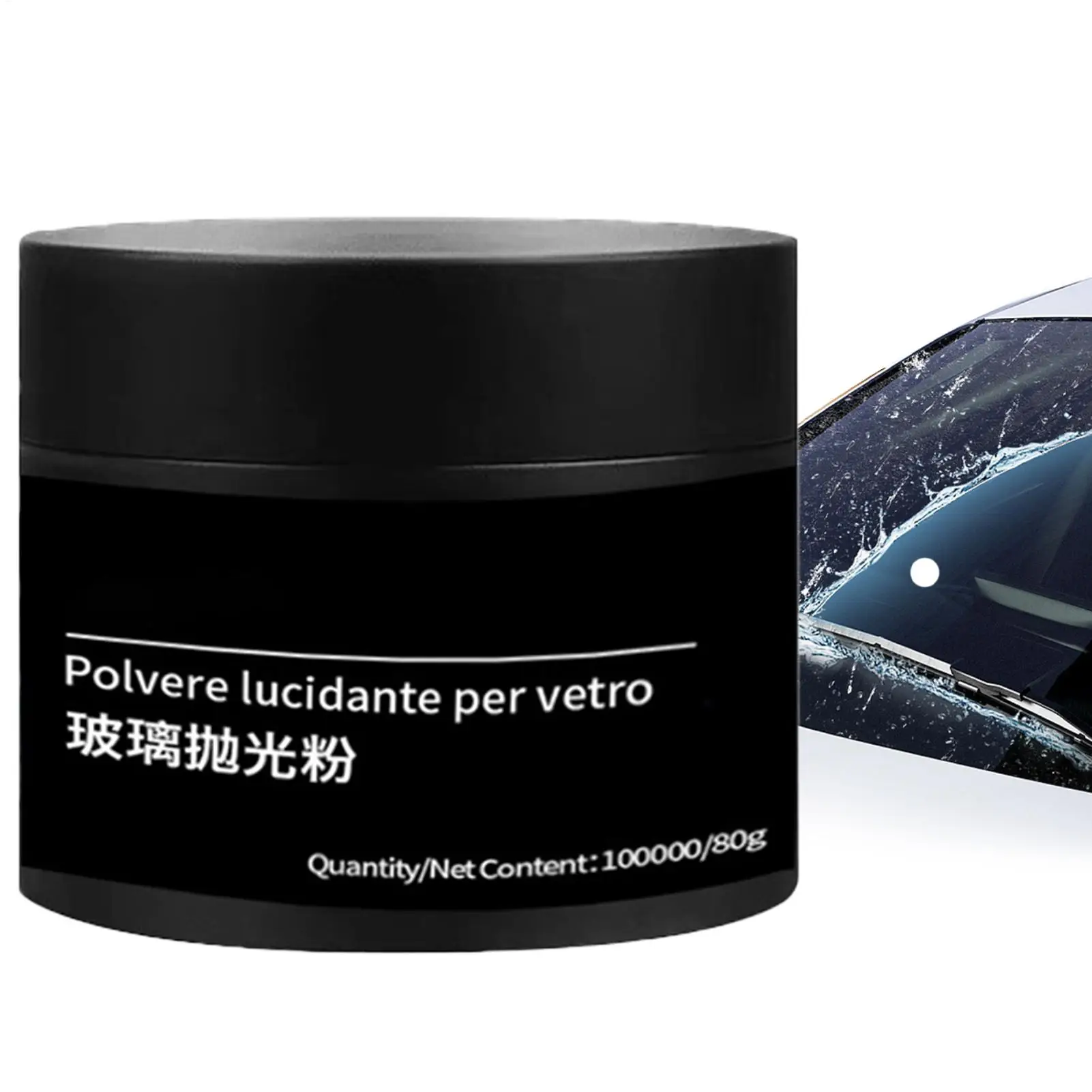 80g Car Windshield Glass Polishing Scratch Repair Powder Windshield Polishing Powder Windscreen Repair Waxing Polish Cleaner