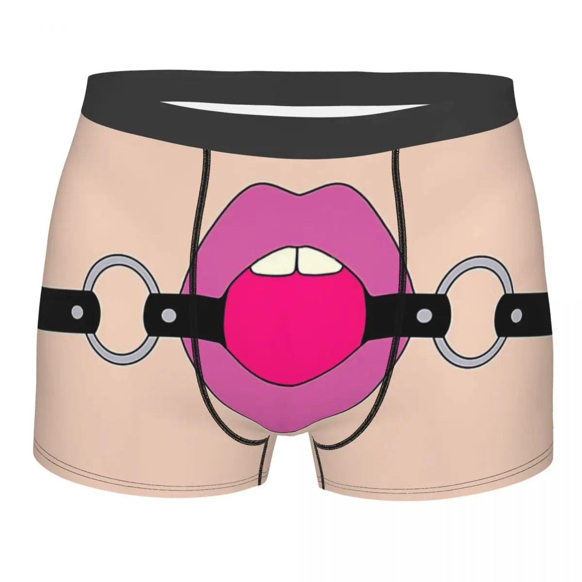 

Ball Gag Mouth And Tongue Underpants Breathbale Panties Male Underwear Print Shorts Boxer Briefs