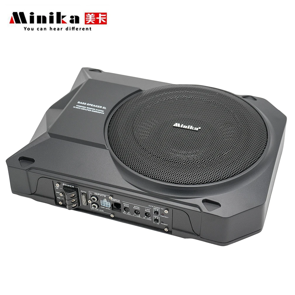 10 Inch Active Subwoofer Car Audio Sub Woofer Speakers With Amplifier Car Speaker Auto Audio System Under Seat Bass Woofers